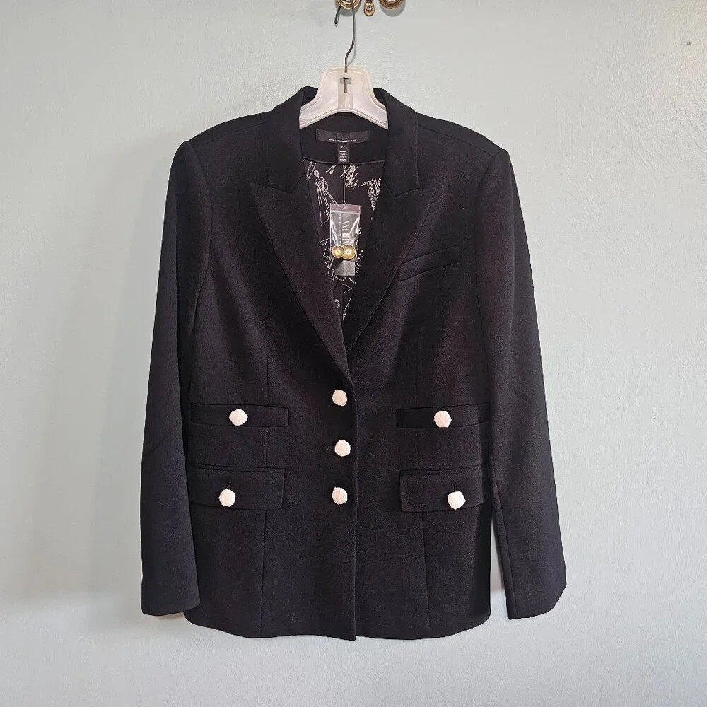 NWT | White House Black Market 3-Button Fashion Blazer | Black | 12 - Picture 3 of 12